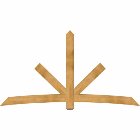 Ekena Millwork Alberta Rough Sawn Timber Gable Bracket, Western Red Cedar, 108"W x 58"H x 4"D x 6"F, 13/12 Pitch GBW108X58X0406ALB00RWR
